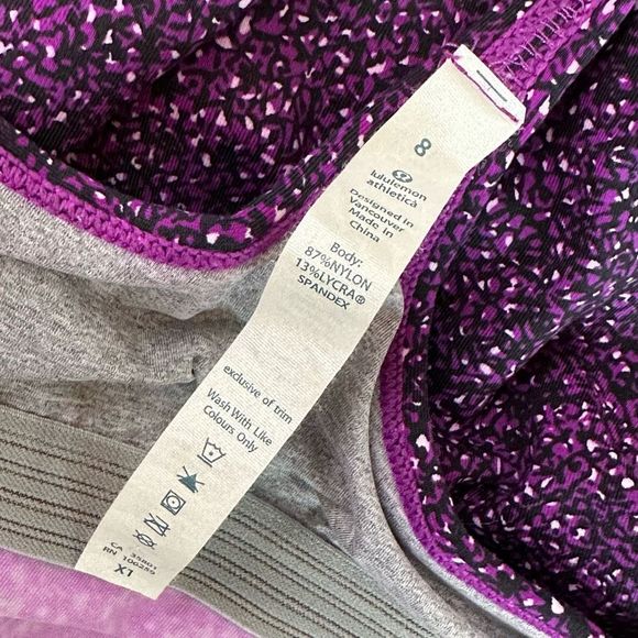 lululemon athletica Power Y Flashback Static Purple Tank Top - Size 8 - Picture 6 of 6